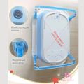 Ванночка для купания новорожденных складная с термометром, голубая